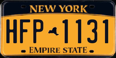 NY license plate HFP1131