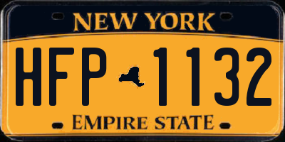 NY license plate HFP1132