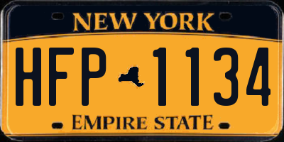 NY license plate HFP1134