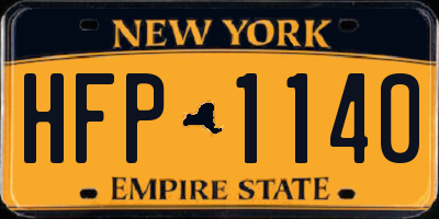 NY license plate HFP1140