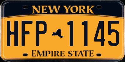 NY license plate HFP1145