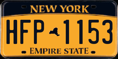 NY license plate HFP1153