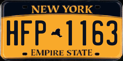 NY license plate HFP1163