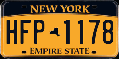 NY license plate HFP1178