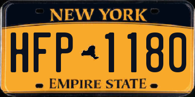 NY license plate HFP1180
