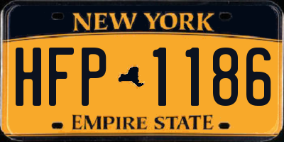 NY license plate HFP1186