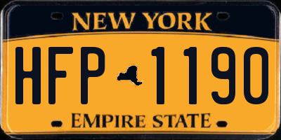 NY license plate HFP1190