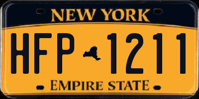 NY license plate HFP1211