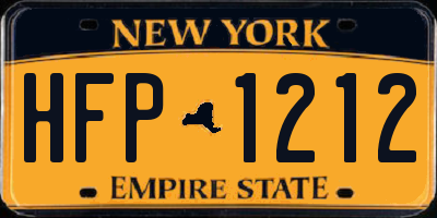 NY license plate HFP1212