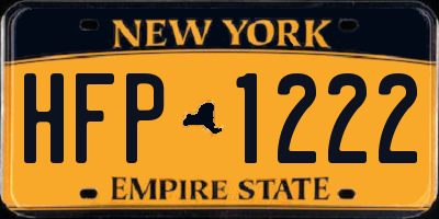 NY license plate HFP1222