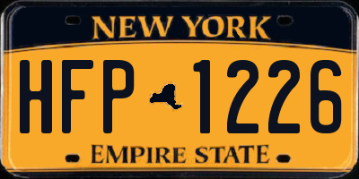 NY license plate HFP1226