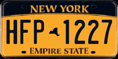 NY license plate HFP1227