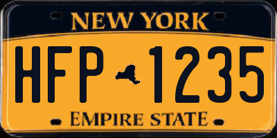 NY license plate HFP1235