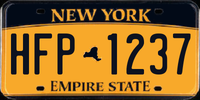 NY license plate HFP1237