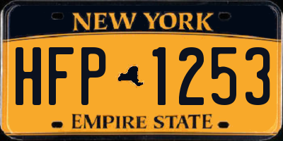 NY license plate HFP1253