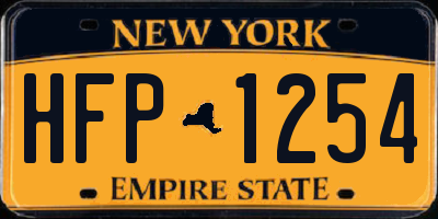 NY license plate HFP1254