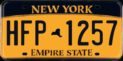 NY license plate HFP1257