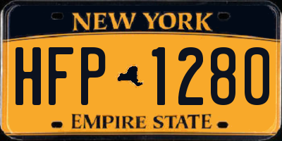 NY license plate HFP1280