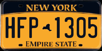 NY license plate HFP1305