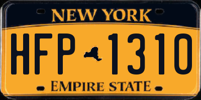 NY license plate HFP1310