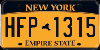 NY license plate HFP1315