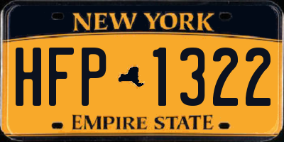 NY license plate HFP1322