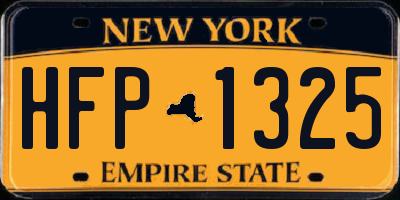 NY license plate HFP1325