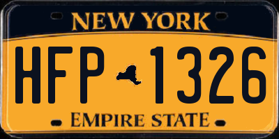 NY license plate HFP1326