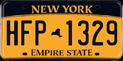 NY license plate HFP1329