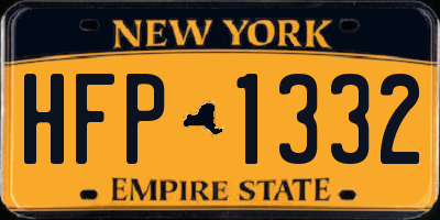 NY license plate HFP1332