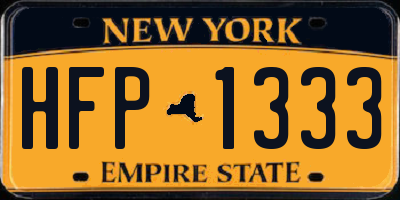 NY license plate HFP1333