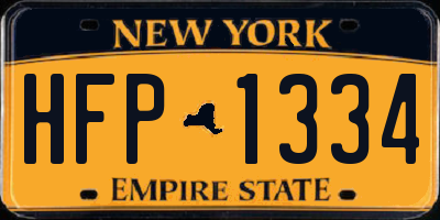 NY license plate HFP1334