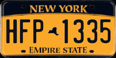 NY license plate HFP1335