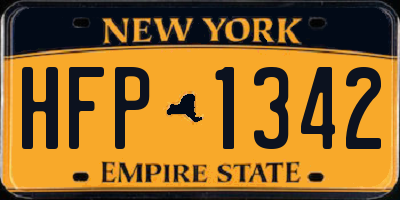 NY license plate HFP1342