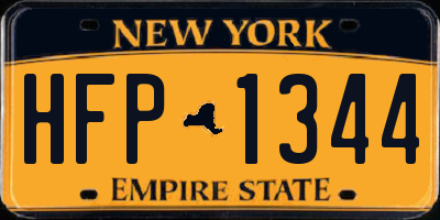 NY license plate HFP1344