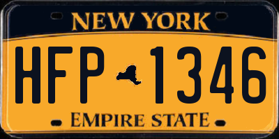 NY license plate HFP1346