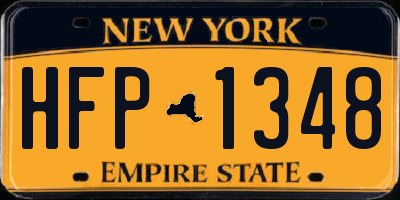 NY license plate HFP1348