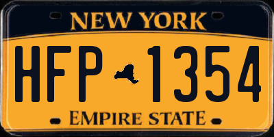 NY license plate HFP1354