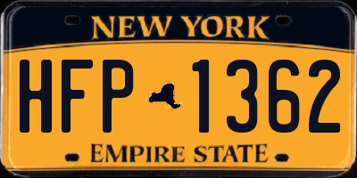 NY license plate HFP1362