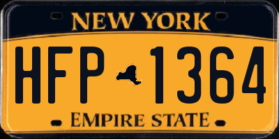 NY license plate HFP1364