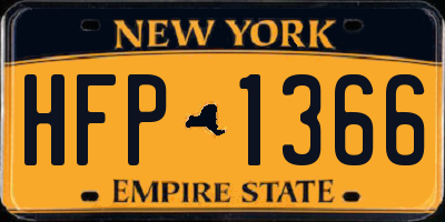 NY license plate HFP1366