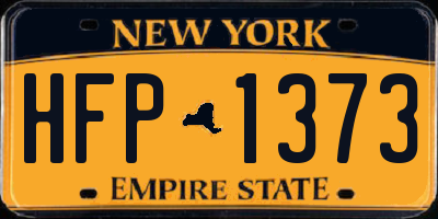 NY license plate HFP1373
