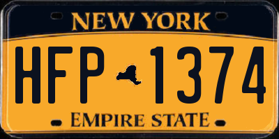 NY license plate HFP1374