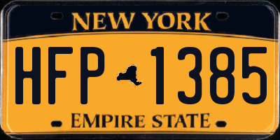 NY license plate HFP1385