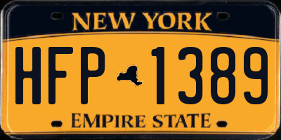 NY license plate HFP1389
