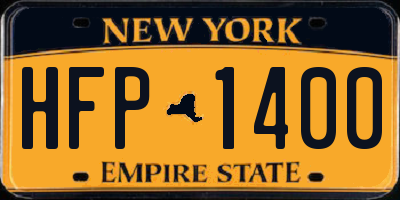 NY license plate HFP1400