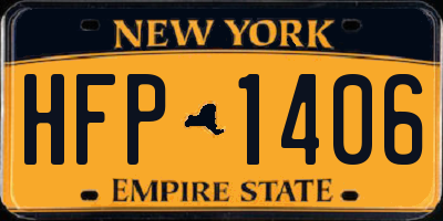 NY license plate HFP1406