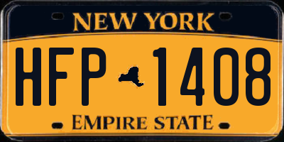 NY license plate HFP1408