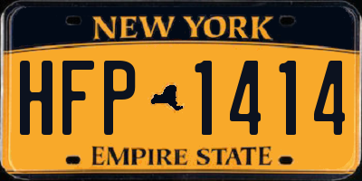 NY license plate HFP1414