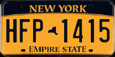 NY license plate HFP1415